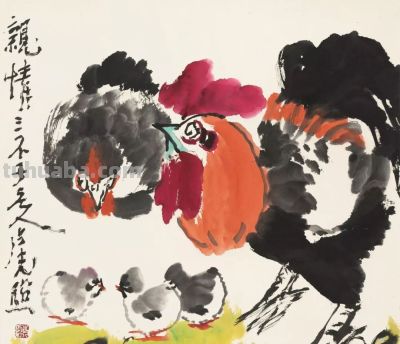 卢光照笔下的鸡（16图），有一股“烈性”和拙趣 - 图画吧TUHUABA