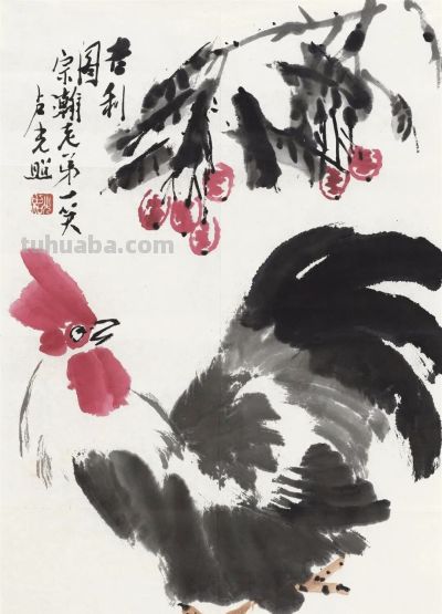 卢光照笔下的鸡（16图），有一股“烈性”和拙趣 - 图画吧TUHUABA