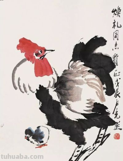 卢光照笔下的鸡（16图），有一股“烈性”和拙趣 - 图画吧TUHUABA