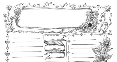 可打印的手抄报，需要的拿走。 - 图画吧TUHUABA