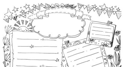 可打印的手抄报，需要的拿走。 - 图画吧TUHUABA