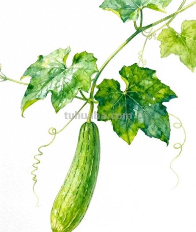 水彩画｜丝瓜 - 今日头条