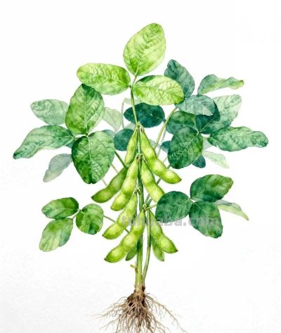 水彩画｜毛豆 - 图画吧TUHUABA