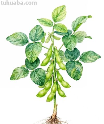 水彩画｜毛豆 - 图画吧TUHUABA