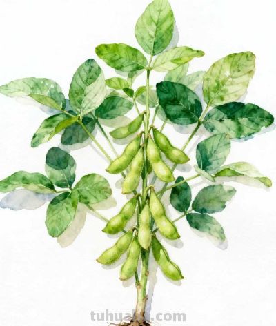 水彩画｜毛豆 - 图画吧TUHUABA