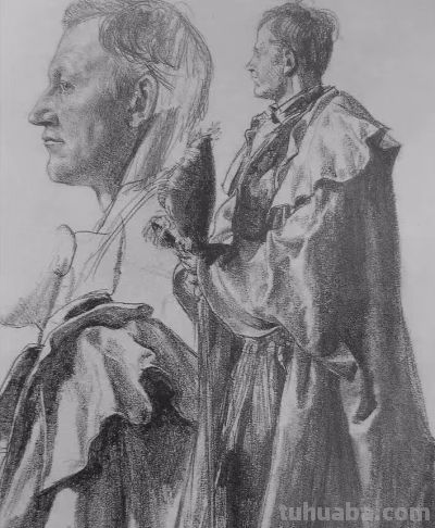 德国画家门采尔素描作品欣赏 - 图画吧TUHUABA