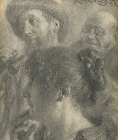 德国画家门采尔素描作品欣赏 - 图画吧TUHUABA