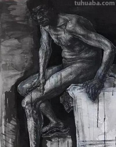 鲁迅美院人像素描留校作品，很个性的风格手法，有探索和创新性 - 今日头条