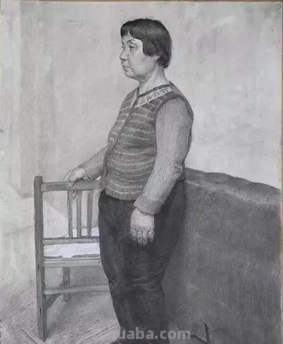 鲁迅美院人像素描留校作品，很个性的风格手法，有探索和创新性 - 图画吧TUHUABA