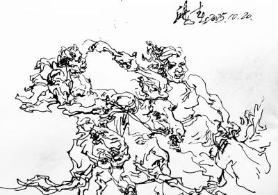 李鸿春 ||《生活场景动态速写》（32）作品欣赏 - 图画吧TUHUABA