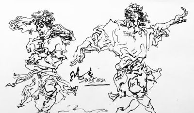 李鸿春 ||《生活场景动态速写》（32）作品欣赏 - 图画吧TUHUABA