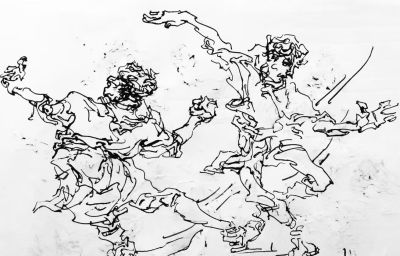 李鸿春 ||《生活场景动态速写》（32）作品欣赏 - 图画吧TUHUABA