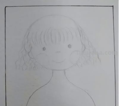 可爱的小女孩。 - 图画吧TUHUABA