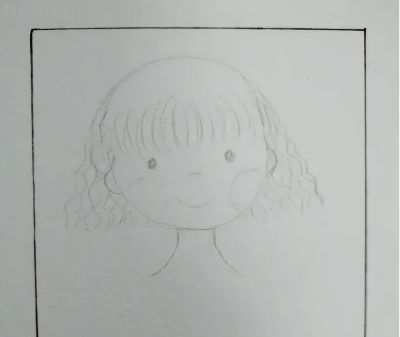 可爱的小女孩。 - 图画吧TUHUABA