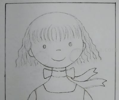 可爱的小女孩。 - 图画吧TUHUABA