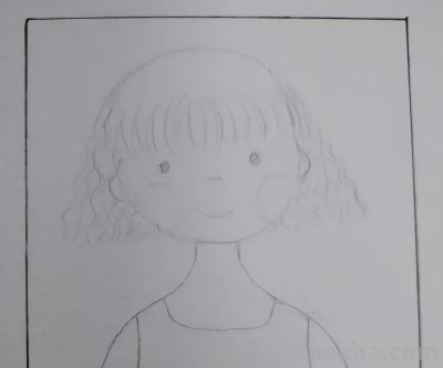 可爱的小女孩。 - 图画吧TUHUABA