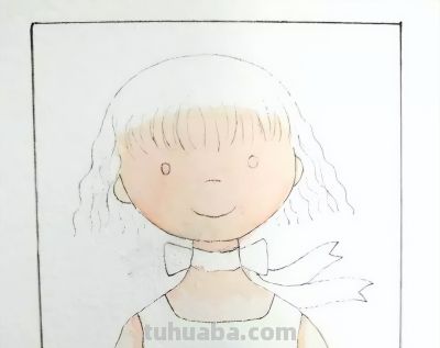 可爱的小女孩。 - 图画吧TUHUABA