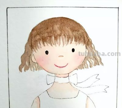 可爱的小女孩。 - 图画吧TUHUABA