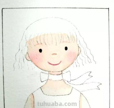 可爱的小女孩。 - 图画吧TUHUABA