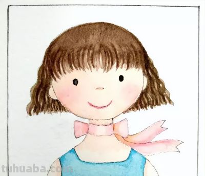 可爱的小女孩。 - 图画吧TUHUABA