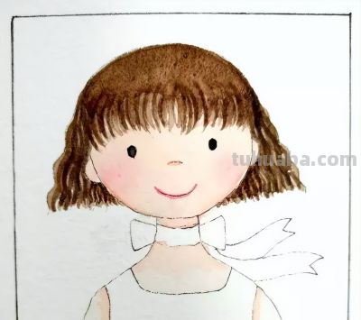 可爱的小女孩。 - 图画吧TUHUABA