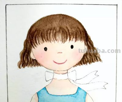 可爱的小女孩。 - 图画吧TUHUABA