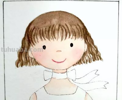 可爱的小女孩。 - 图画吧TUHUABA