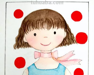 可爱的小女孩。 - 图画吧TUHUABA