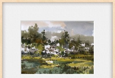 每日一画 | 江南春绿漫村郭 云气轻笼水墨间——又绿江南邨·写意水彩 - 今日头条