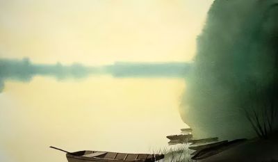 田野水彩风景有没有想到自己的家乡风景？ - 图画吧TUHUABA