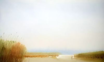 田野水彩风景有没有想到自己的家乡风景？ - 图画吧TUHUABA