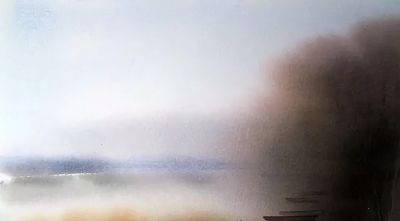 田野水彩风景有没有想到自己的家乡风景？ - 图画吧TUHUABA