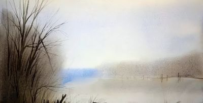 田野水彩风景有没有想到自己的家乡风景？ - 图画吧TUHUABA