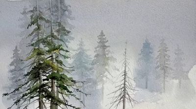 田野水彩风景有没有想到自己的家乡风景？ - 图画吧TUHUABA