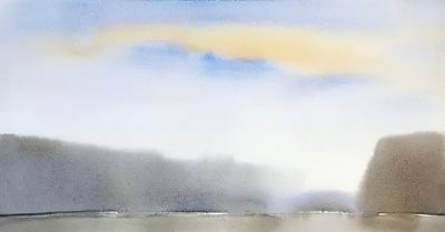 田野水彩风景有没有想到自己的家乡风景？ - 图画吧TUHUABA