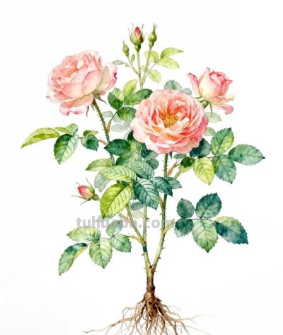 水彩画｜蔷薇 - 图画吧TUHUABA