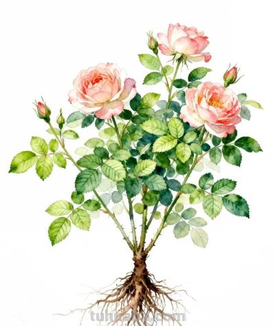 水彩画｜蔷薇 - 图画吧TUHUABA