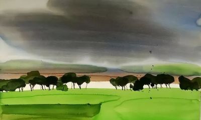 一组极简水彩画，美得如国画！ - 图画吧TUHUABA