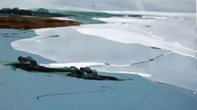 一组极简水彩画，美得如国画！ - 图画吧TUHUABA