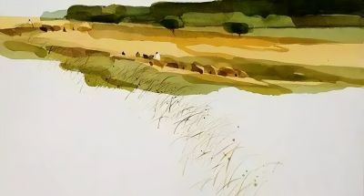 一组极简水彩画，美得如国画！ - 图画吧TUHUABA