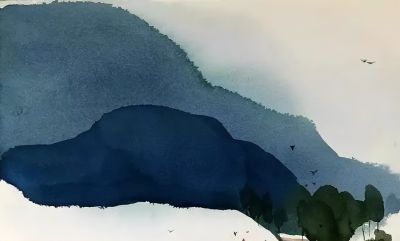 一组极简水彩画，美得如国画！ - 图画吧TUHUABA