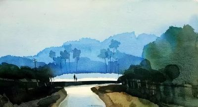 一组极简水彩画，美得如国画！ - 图画吧TUHUABA