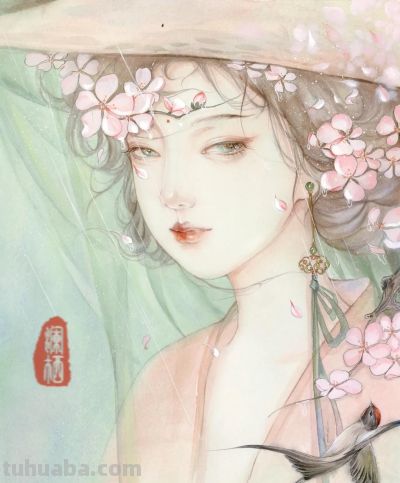 水彩女神笔下撩人的插画，一笔一画太美了！ - 图画吧TUHUABA