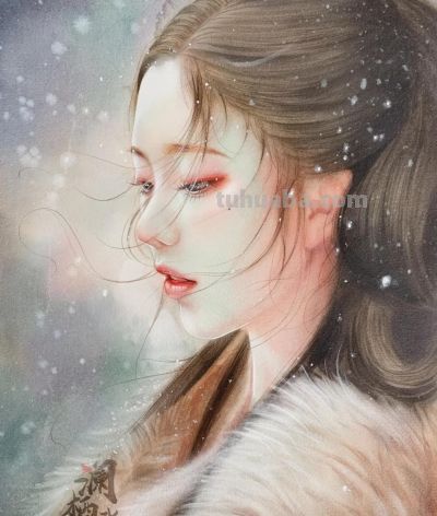 水彩女神笔下撩人的插画，一笔一画太美了！ - 图画吧TUHUABA