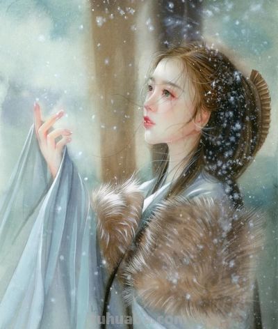 水彩女神笔下撩人的插画，一笔一画太美了！ - 图画吧TUHUABA