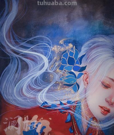 水彩女神笔下撩人的插画，一笔一画太美了！ - 图画吧TUHUABA
