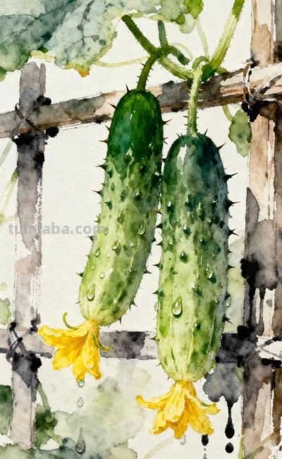 小姨家的黄瓜架｜水彩插画 - 今日头条