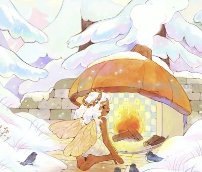 一组温柔的水彩质感和童话感插画 - 图画吧TUHUABA