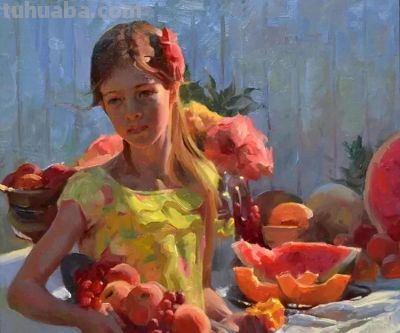 美国画家阿尔宾·韦塞尔卡油画作品 - 图画吧TUHUABA