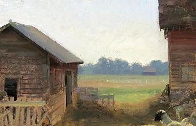 风景写生，杰弗里·拉尔森油画作品 - 图画吧TUHUABA